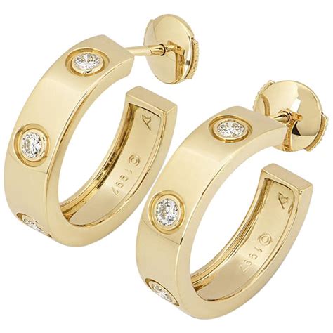 cartier hoop earrings dupe|men's cartier hoop earrings.